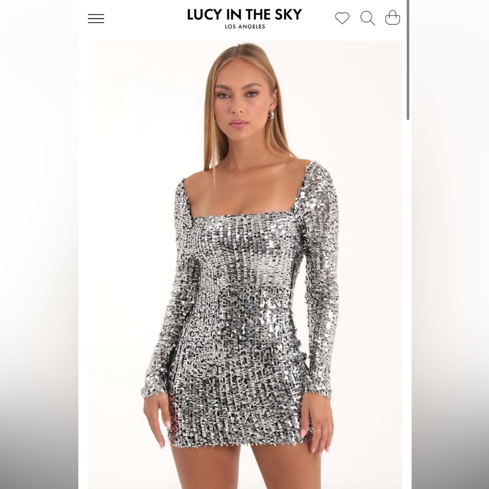 Silver Homecoming Dress Lucy in the Sky